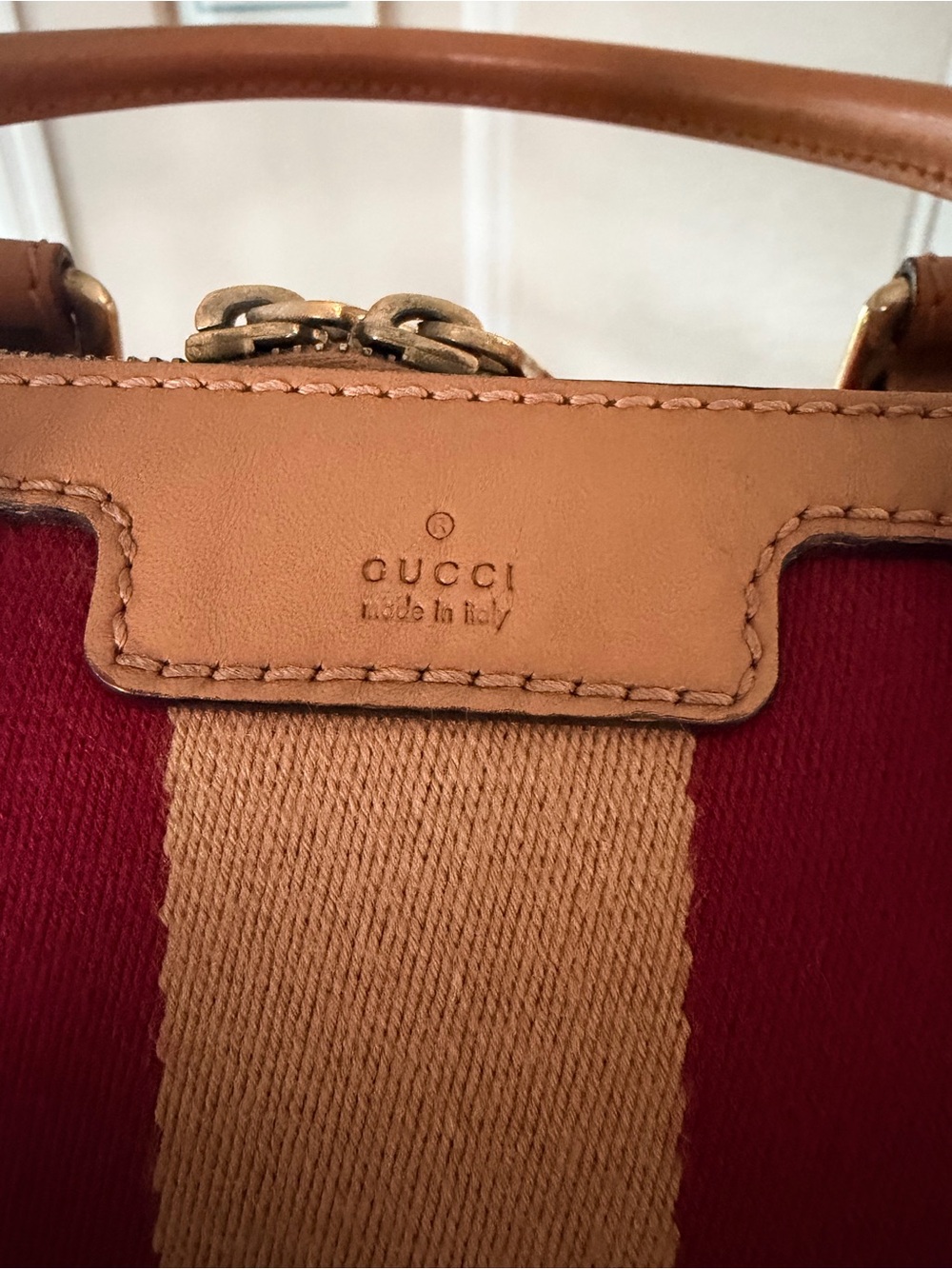 Gucci Web Boston Bag GG Canvas Medium pink crossbody - Picture 2 of 15